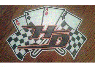 Harley Davidson synthetic leather 4 aces back patch